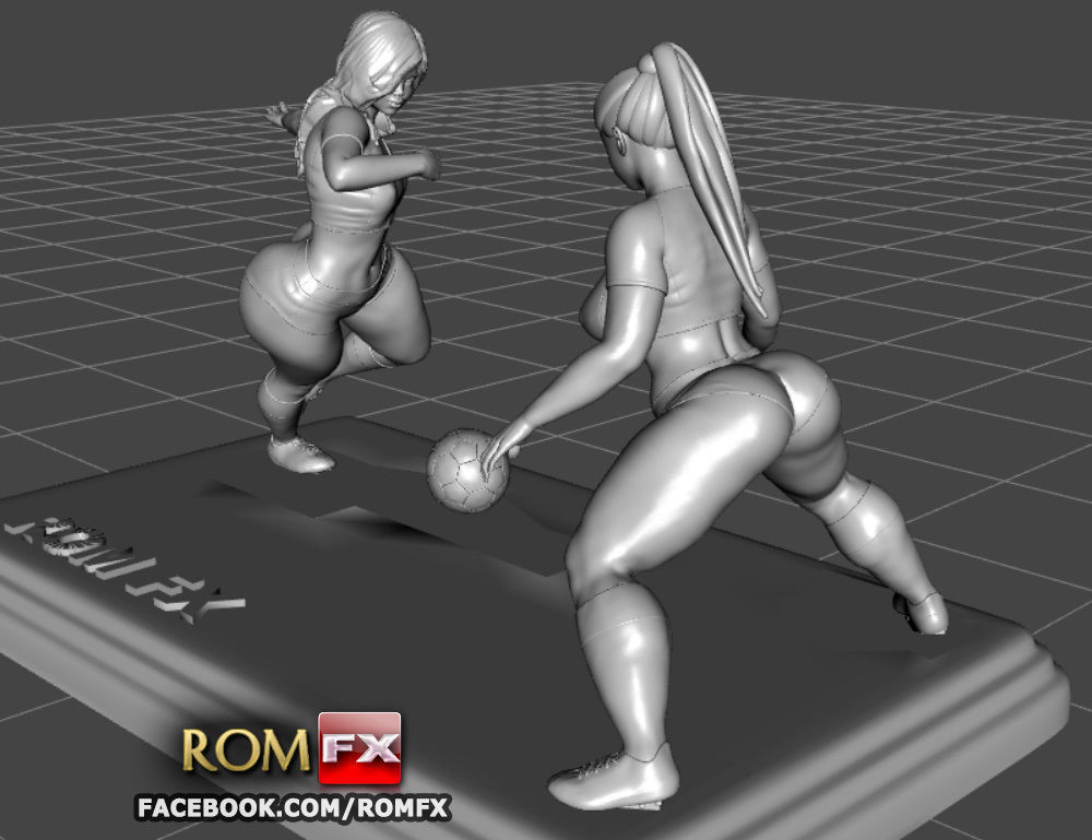 Soccer Girls - World Cup - Printable Diorama 3D print model_26