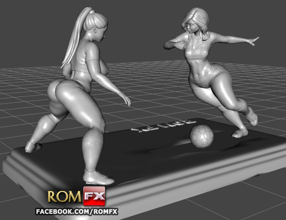 Soccer Girls - World Cup - Printable Diorama 3D print model_28