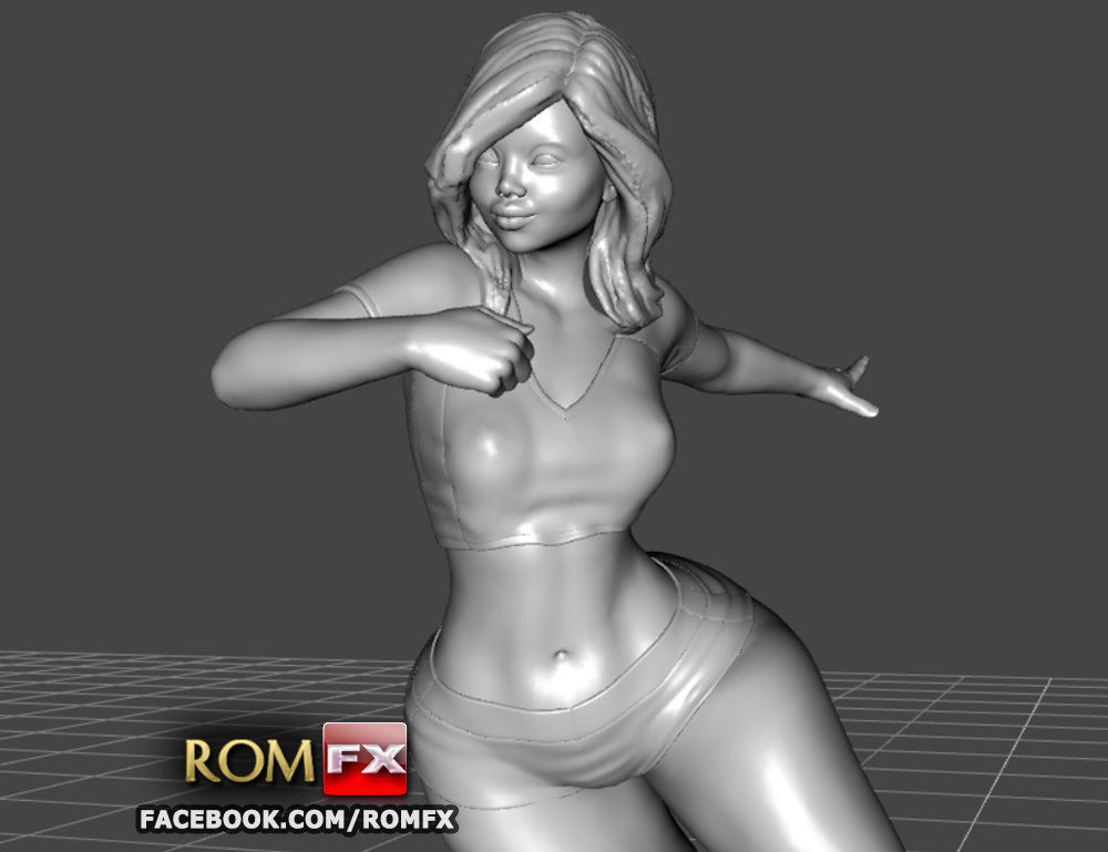 Soccer Girls - World Cup - Printable Diorama 3D print model_4