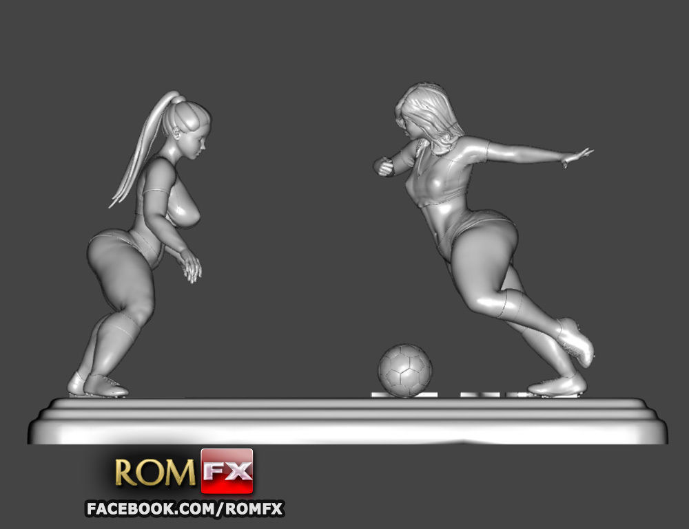 Soccer Girls - World Cup - Printable Diorama 3D print model_14