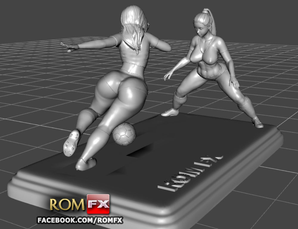 Soccer Girls - World Cup - Printable Diorama 3D print model_24