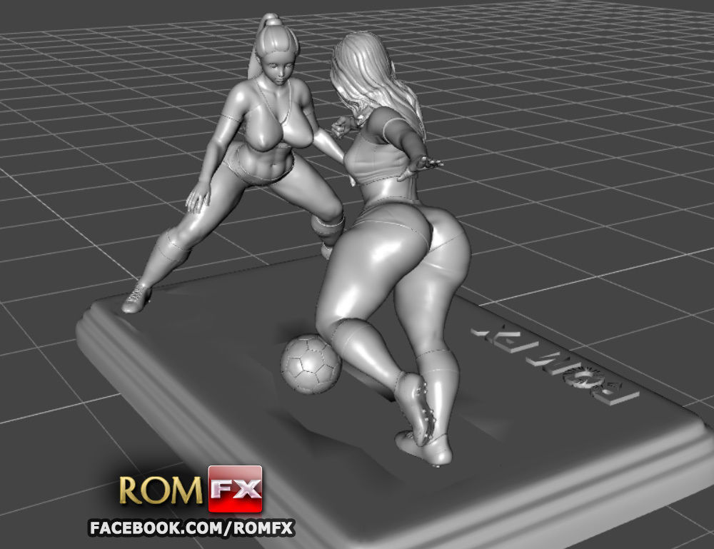 Soccer Girls - World Cup - Printable Diorama 3D print model_23