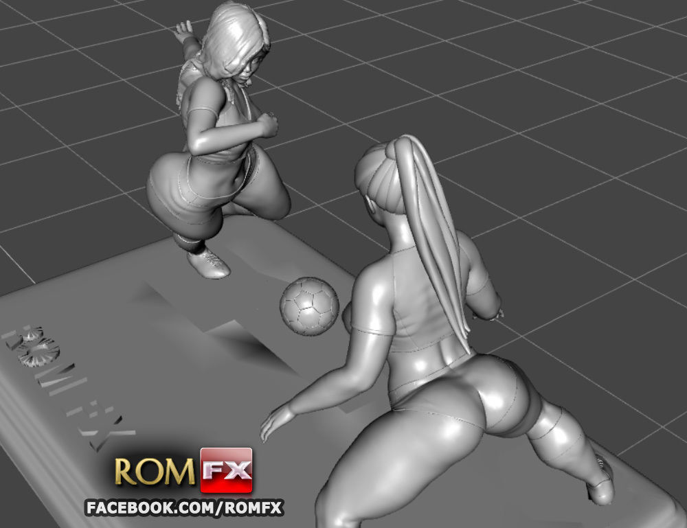 Soccer Girls - World Cup - Printable Diorama 3D print model_21