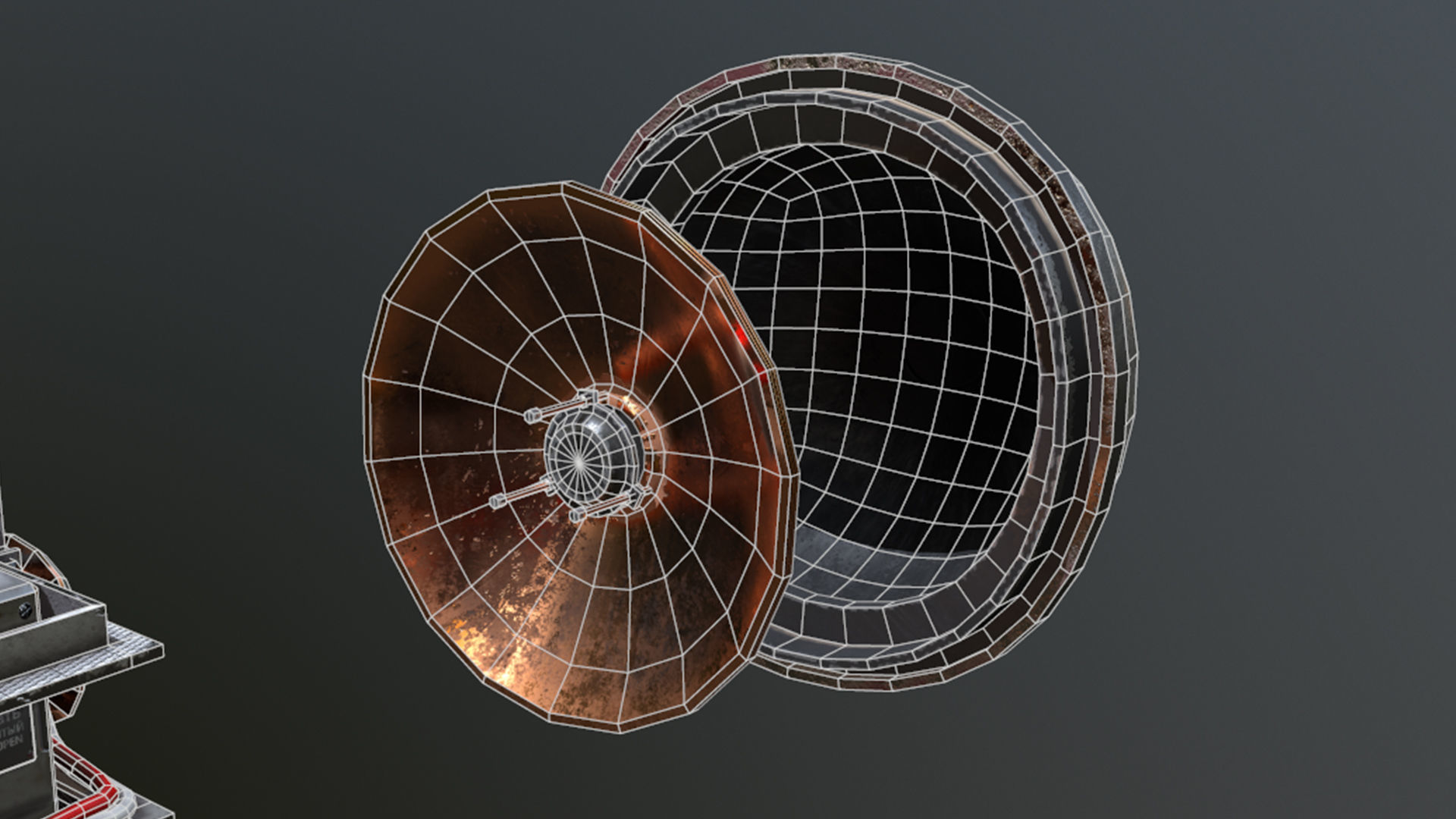 Sputnik 1 Satellite Low-poly 3D model_9