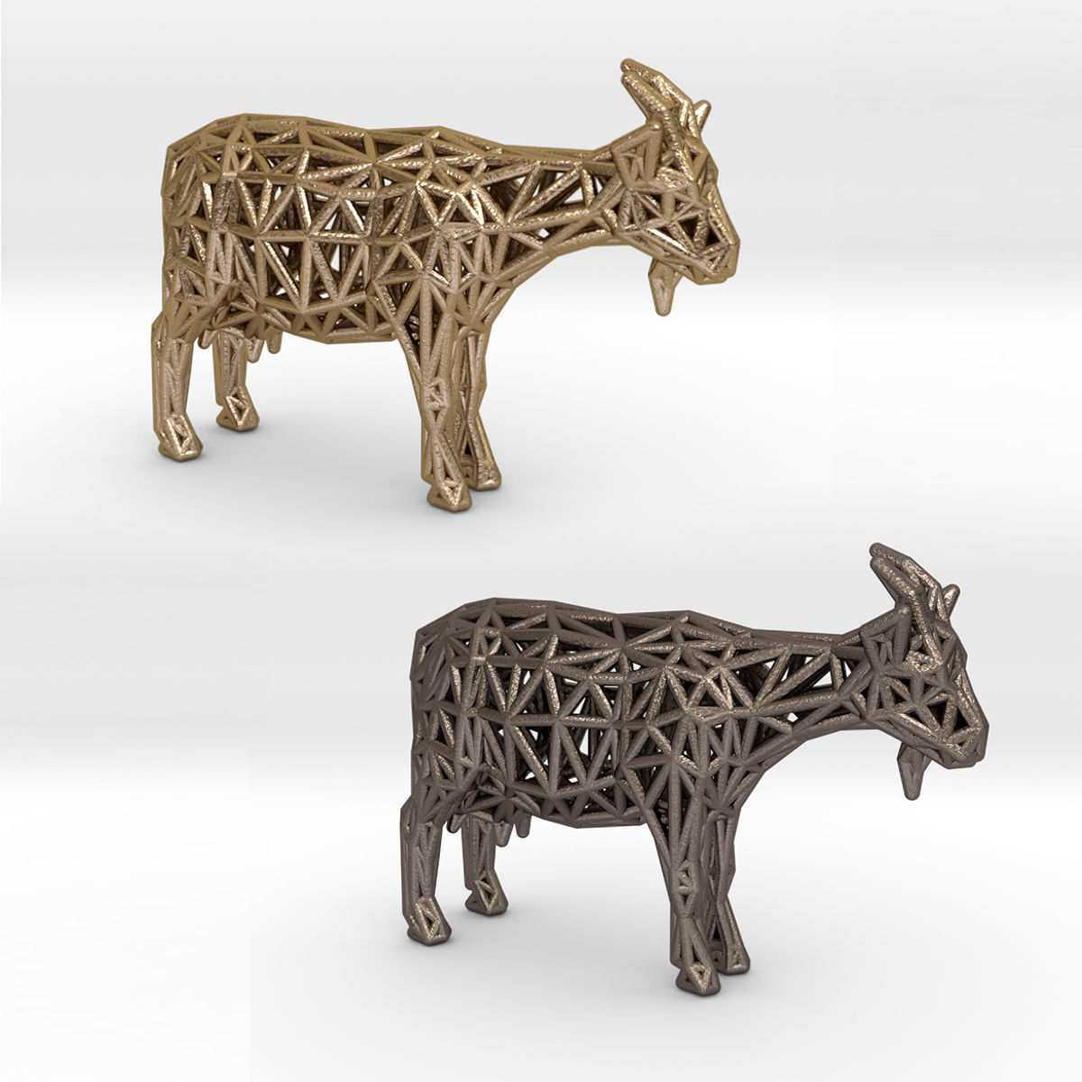 Goat 3d print made out of wood 3D print model_10