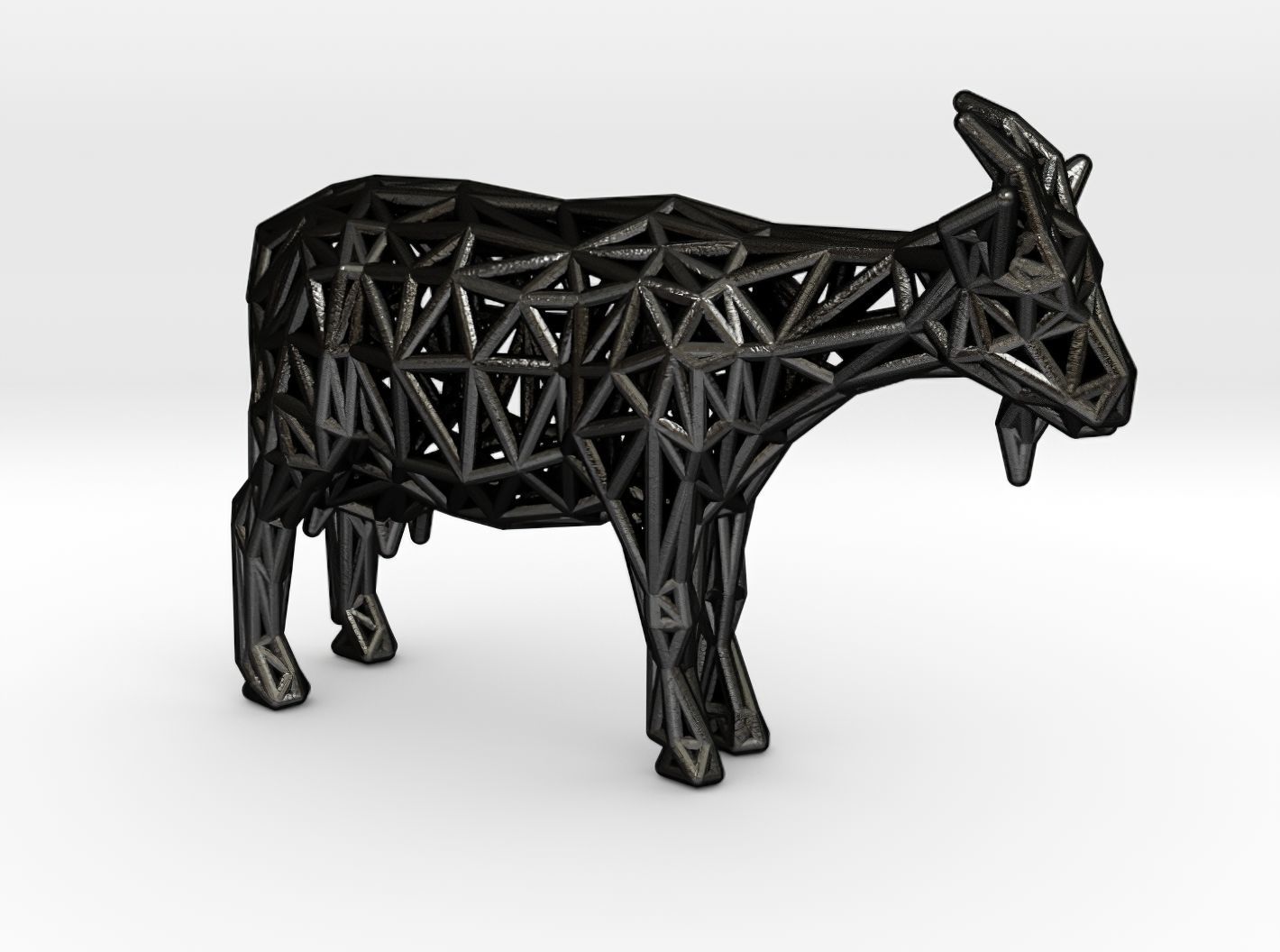 Goat 3d print made out of wood 3D print model_26
