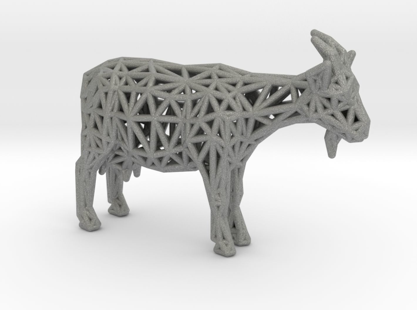Goat 3d print made out of wood 3D print model_32