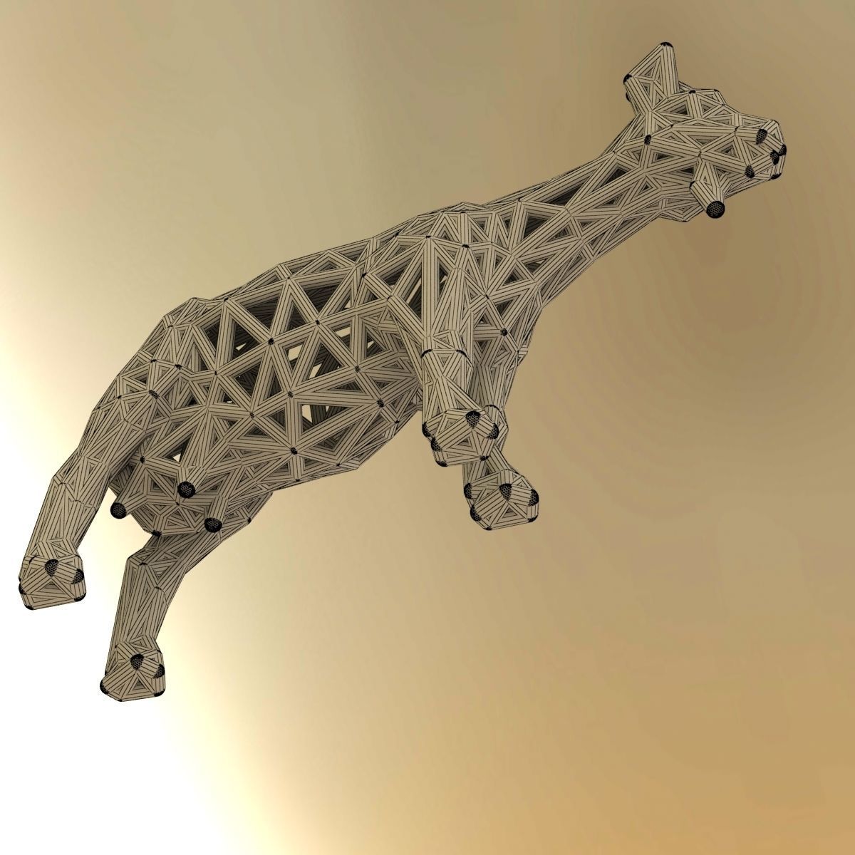 Goat 3d print made out of wood 3D print model_13