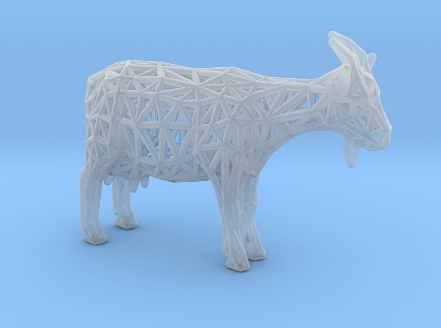 Goat 3d print made out of wood 3D print model_24