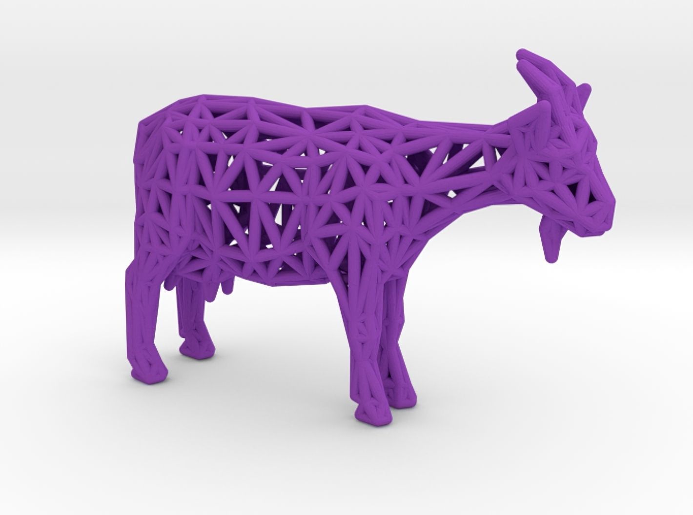 Goat 3d print made out of wood 3D print model_18