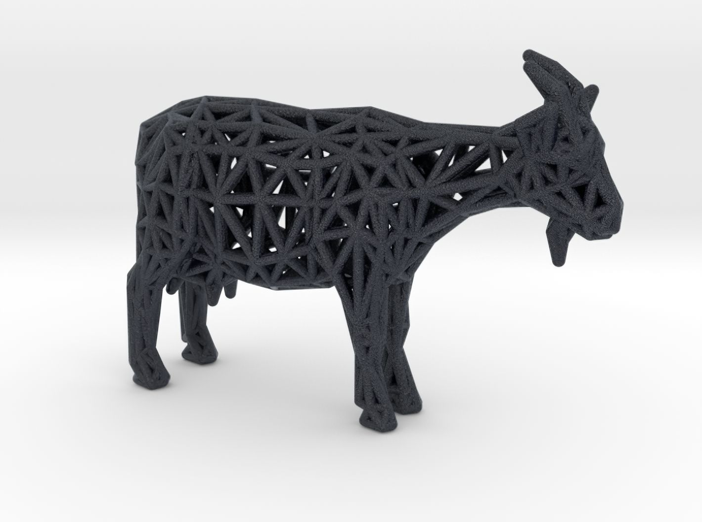 Goat 3d print made out of wood 3D print model_33