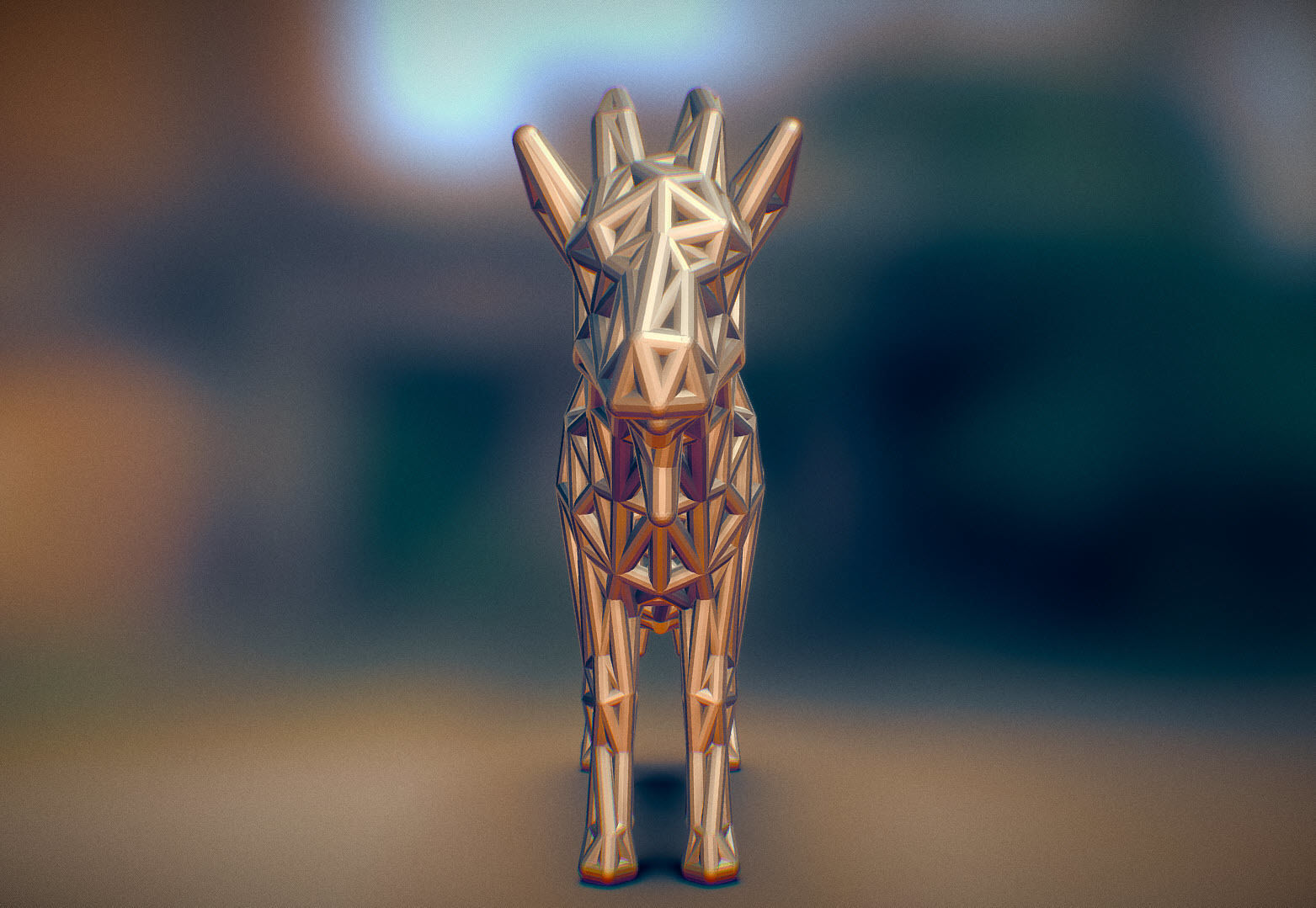 Goat 3d print made out of wood 3D print model_2