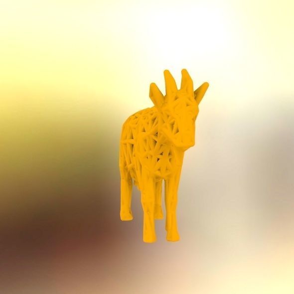 Goat 3d print made out of wood 3D print model_44