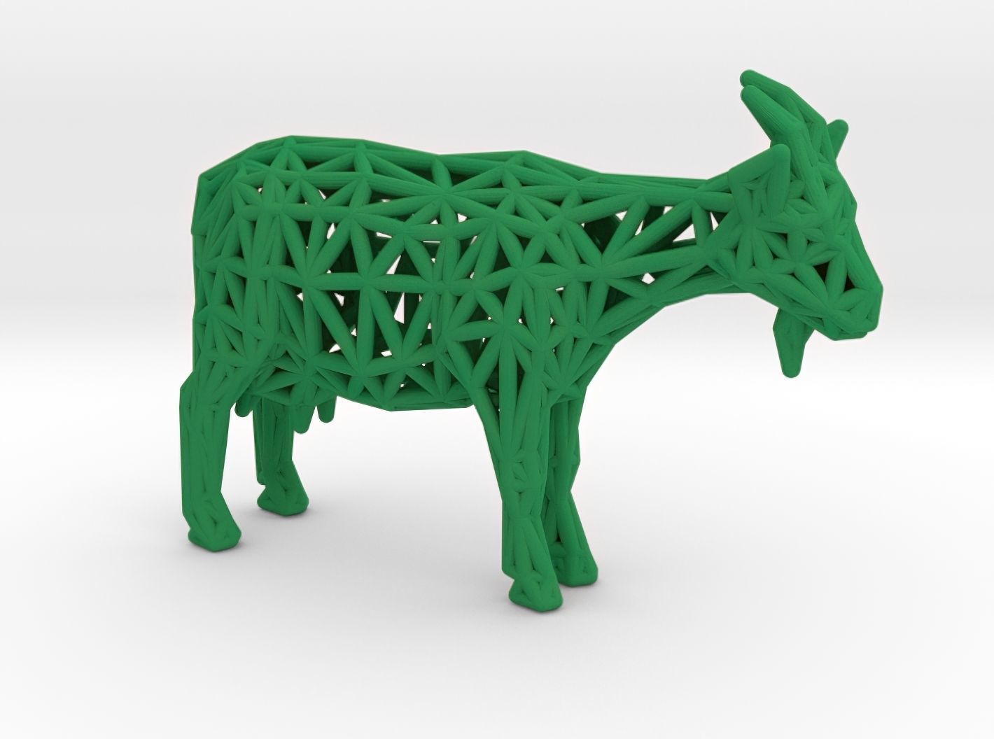 Goat 3d print made out of wood 3D print model_21
