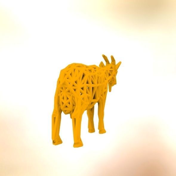 Goat 3d print made out of wood 3D print model_39