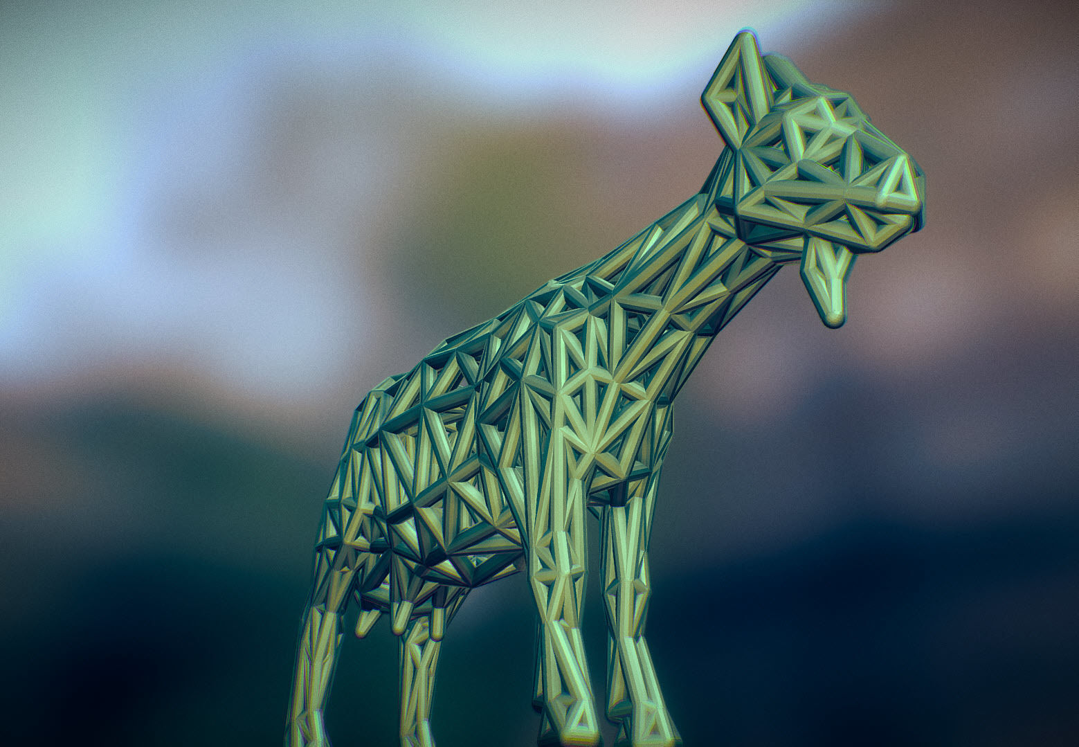 Goat 3d print made out of wood 3D print model_6