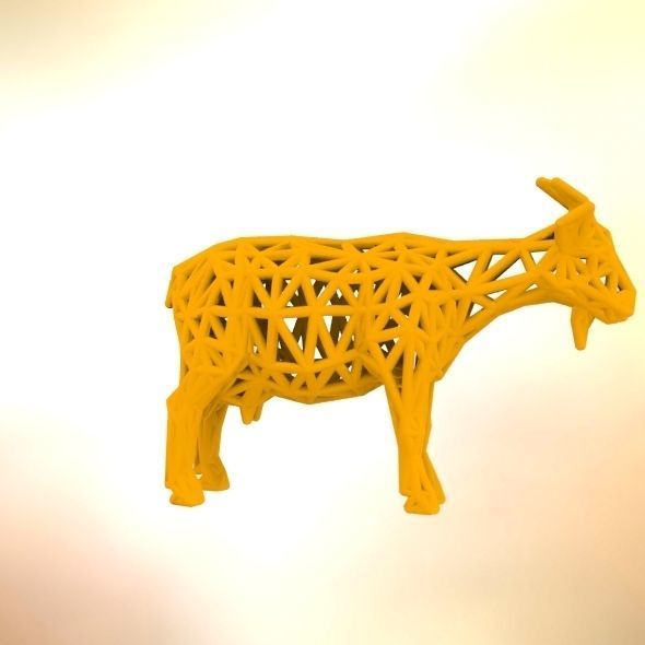 Goat 3d print made out of wood 3D print model_35