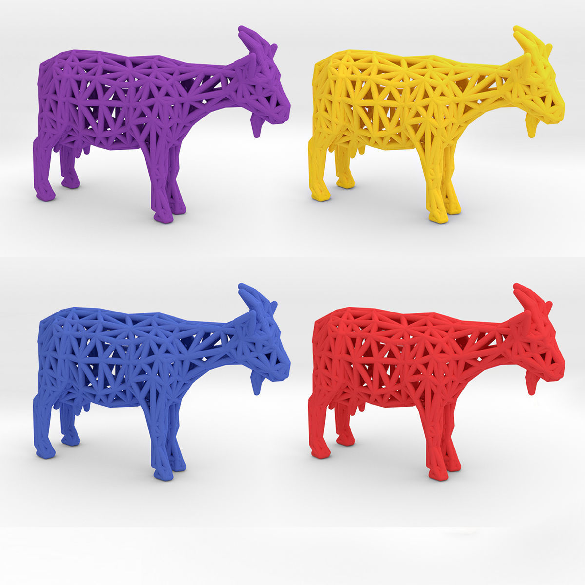 Goat 3d print made out of wood 3D print model_11