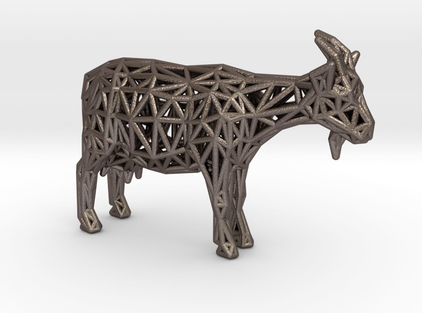Goat 3d print made out of wood 3D print model_22