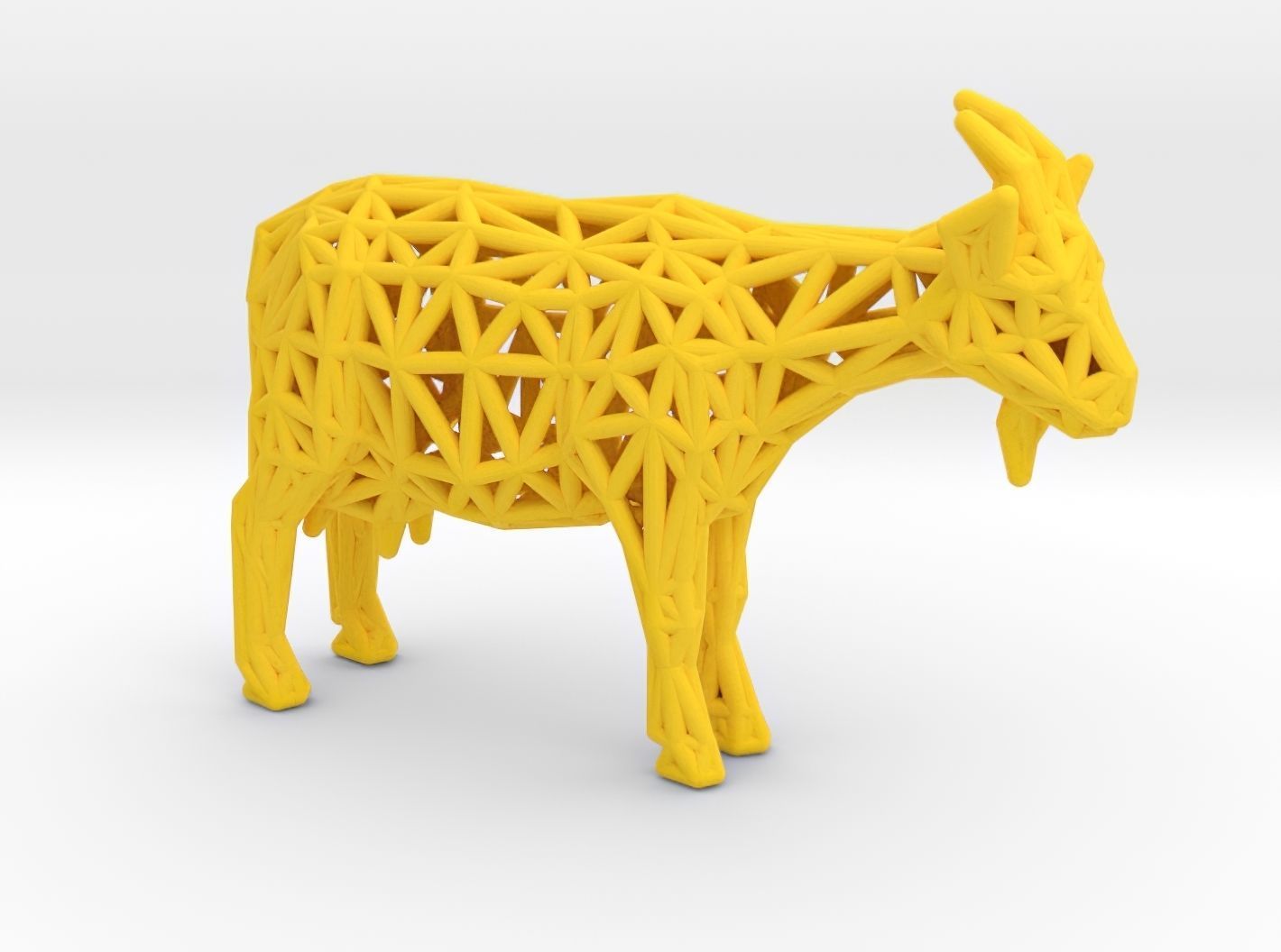 Goat 3d print made out of wood 3D print model_19