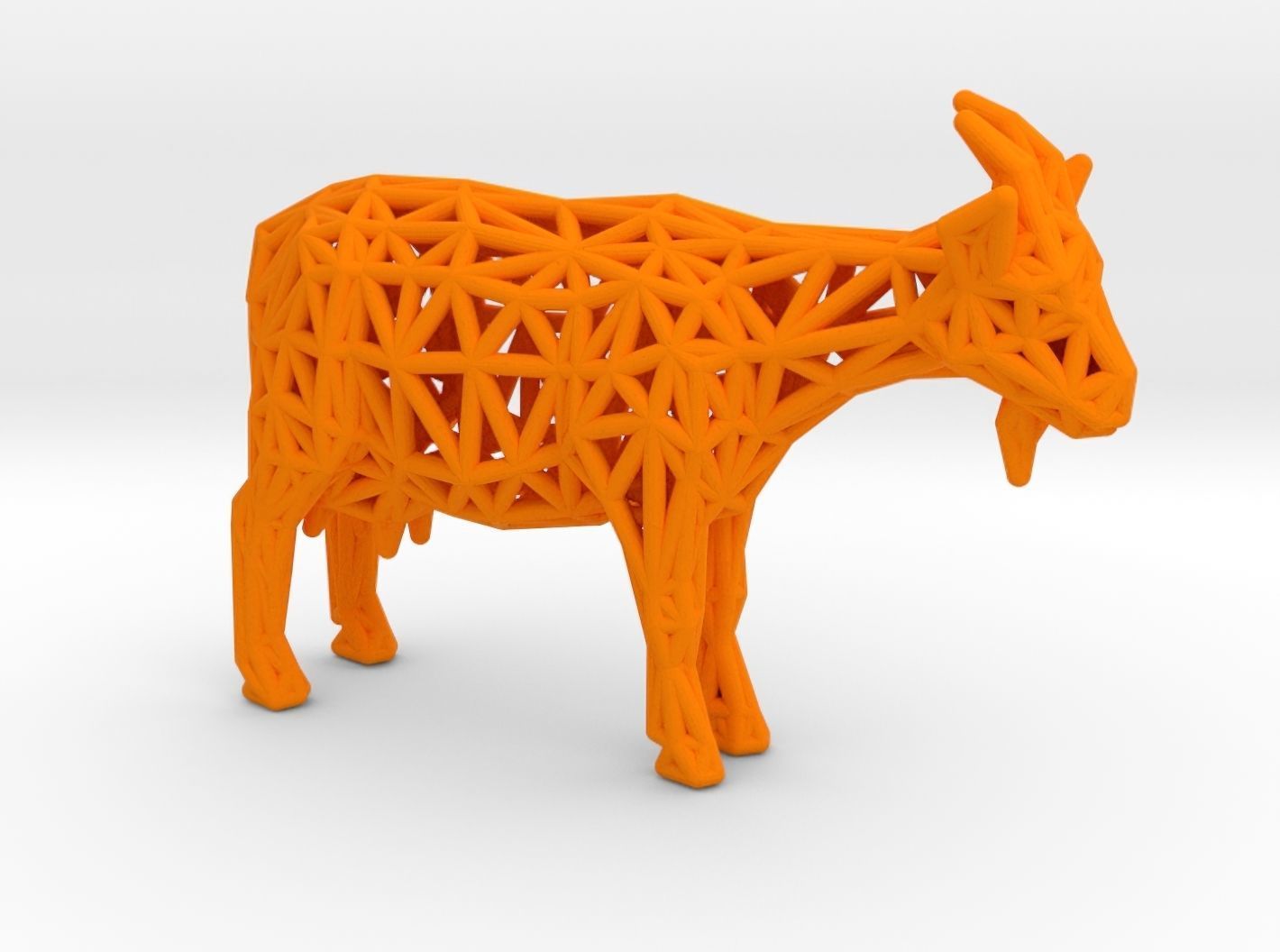 Goat 3d print made out of wood 3D print model_23