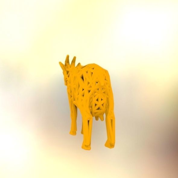 Goat 3d print made out of wood 3D print model_40