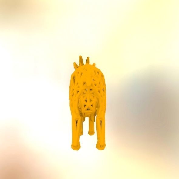 Goat 3d print made out of wood 3D print model_41