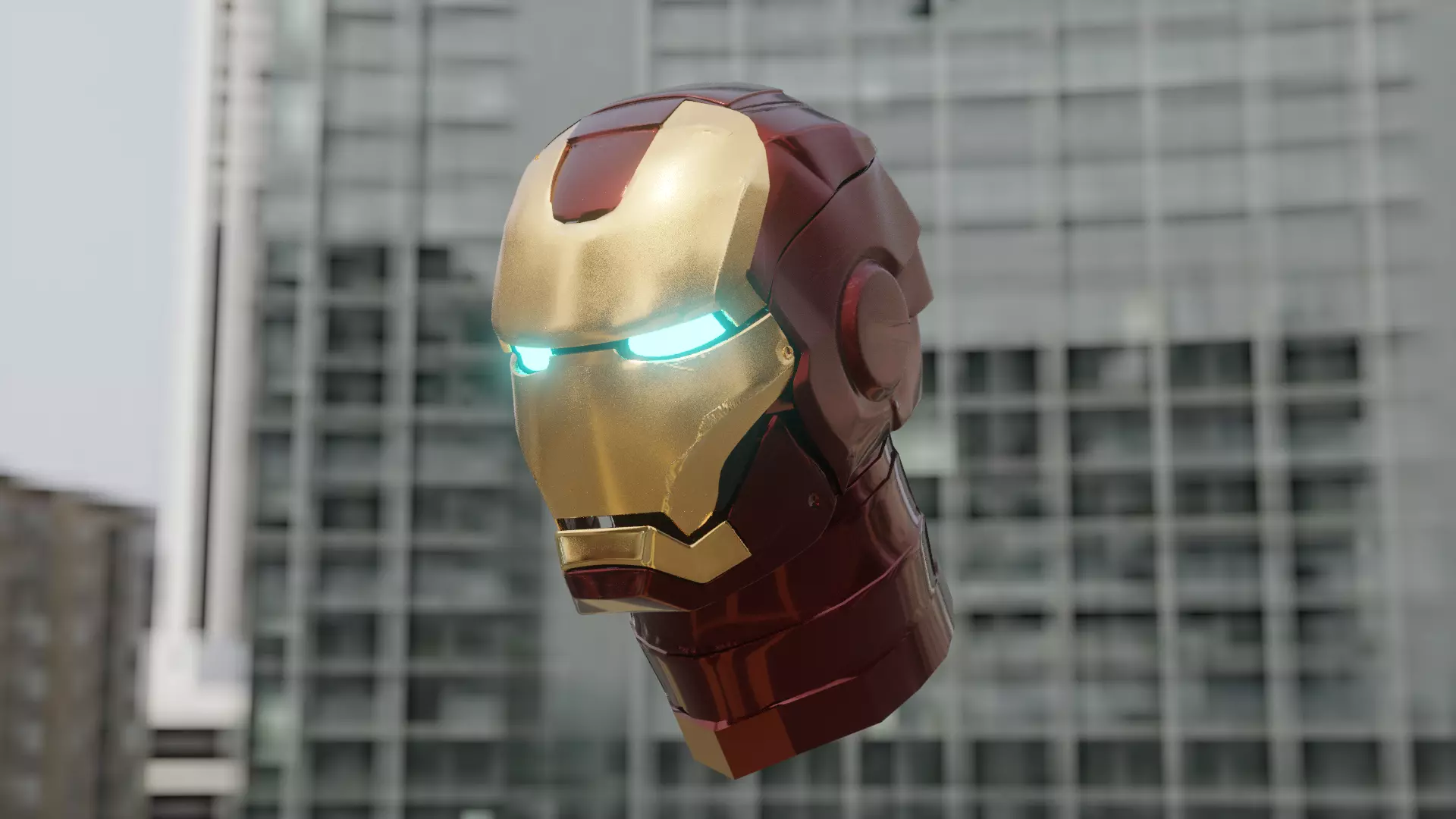 iron man helmet 3D model_0