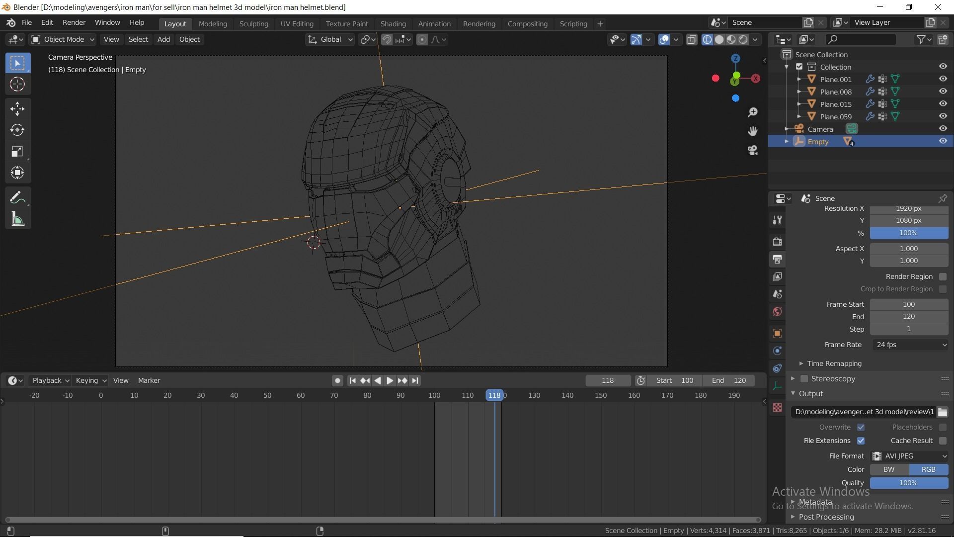 iron man helmet 3D model_9