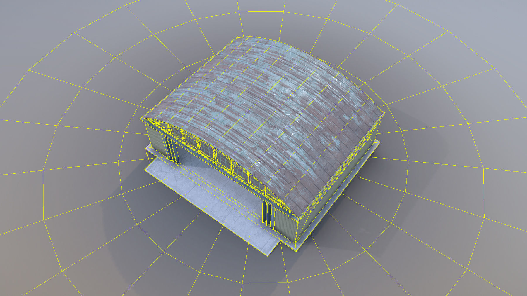 Airport Hangar SmallHangar 01 open   Low-poly 3D model_10