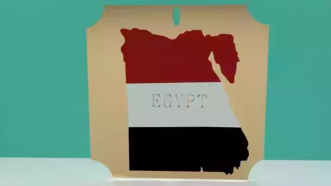 Egypt map 3D print model