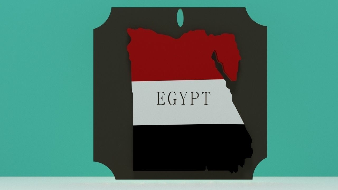 Egypt map 3D print model_2