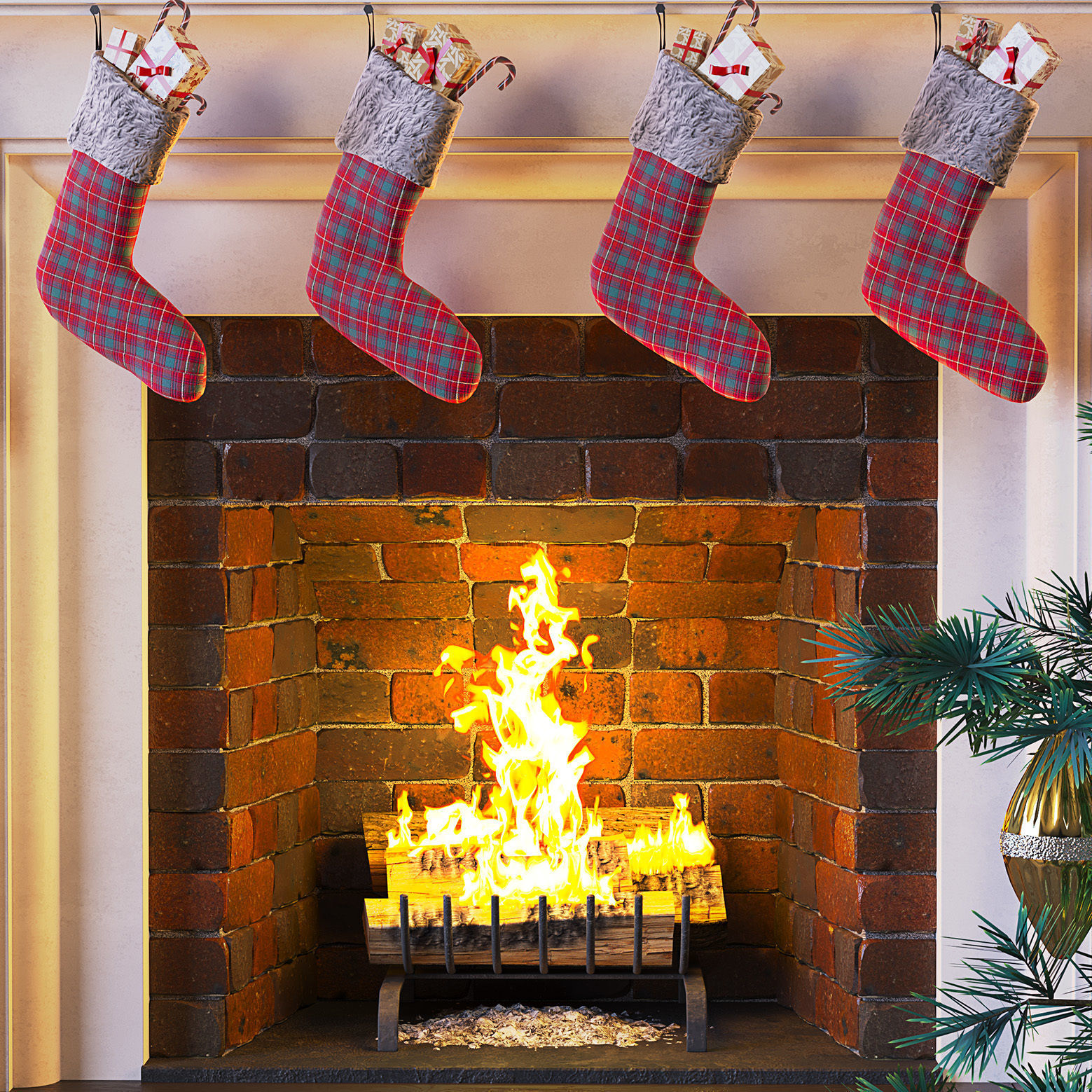 Christmas and New Year set 3D model_6