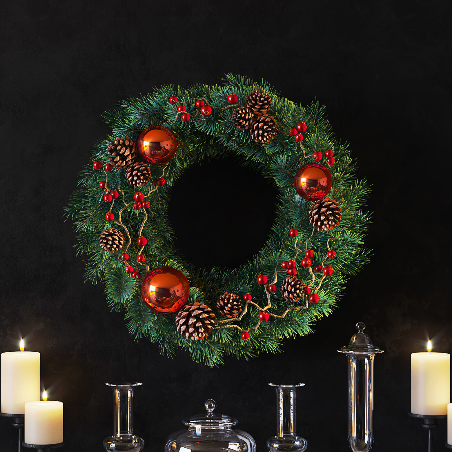 Christmas and New Year set 3D model_4