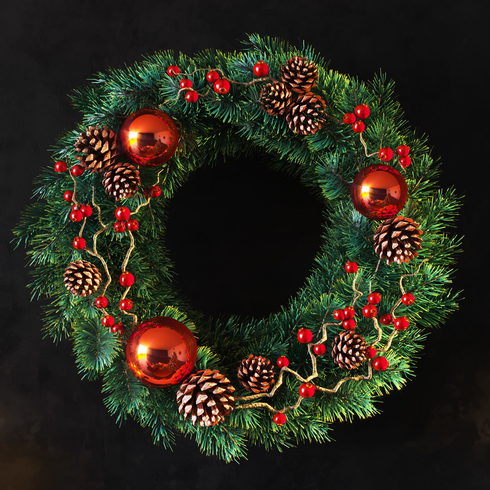 Christmas and New Year set 3D model_5