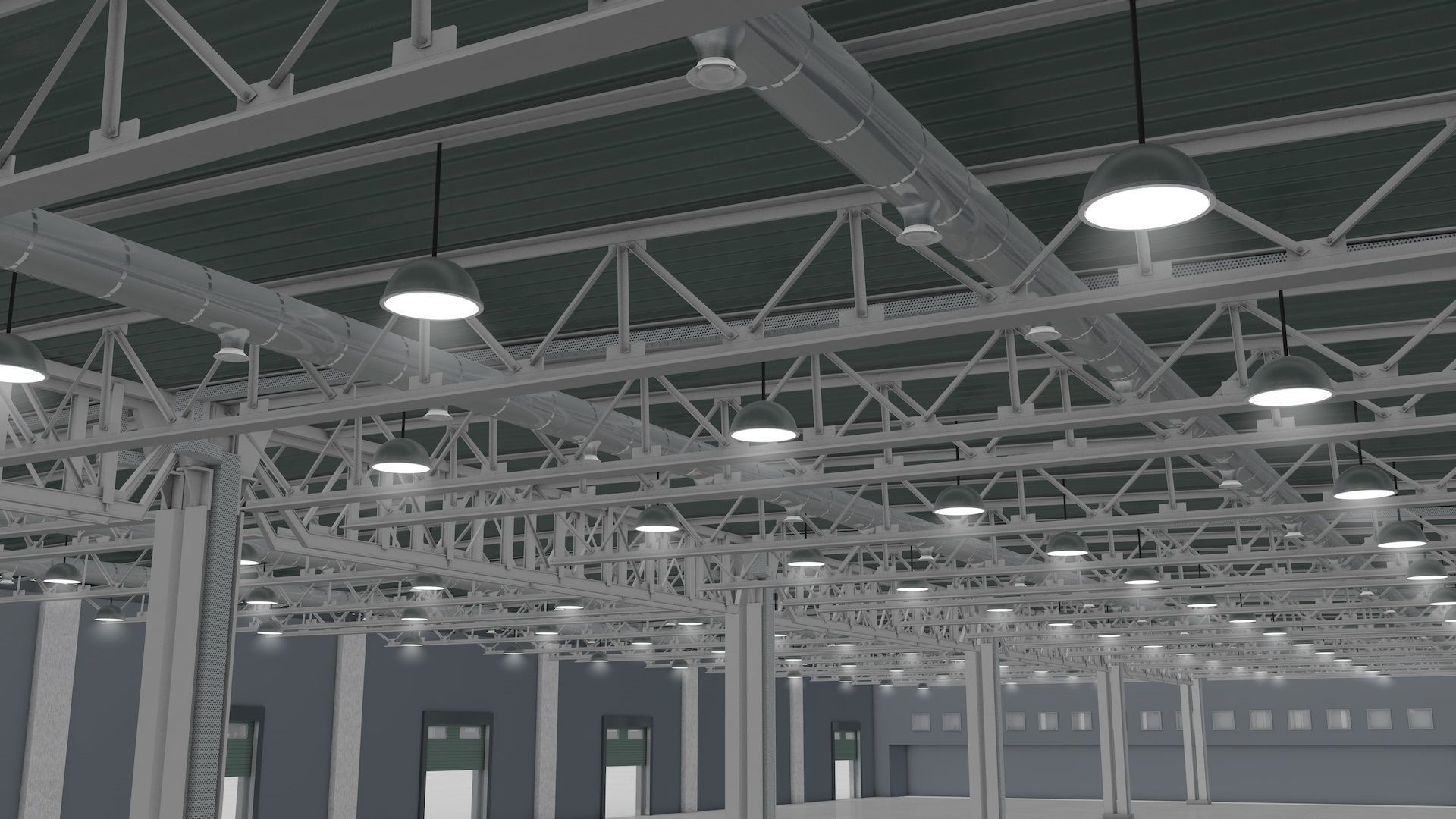 Warehouse Interior with Pallet 3D model_2