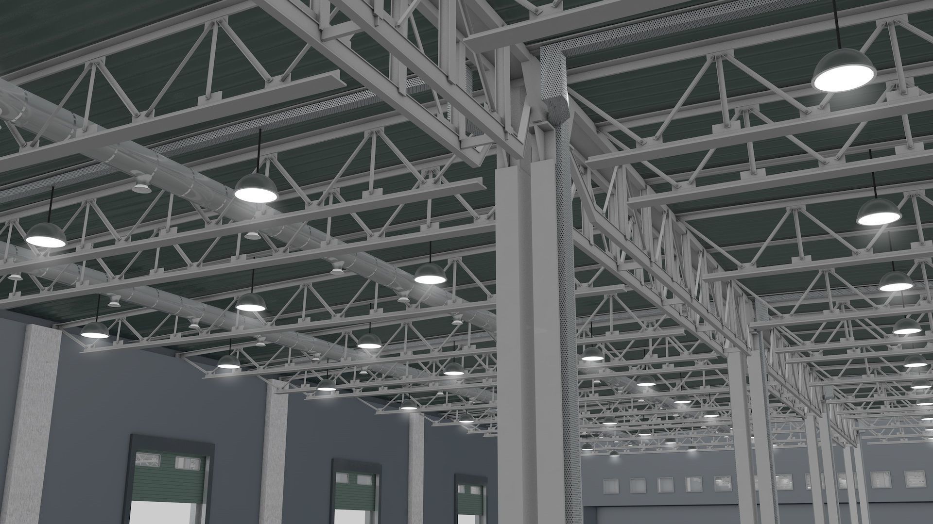 Warehouse Interior with Pallet 3D model_7