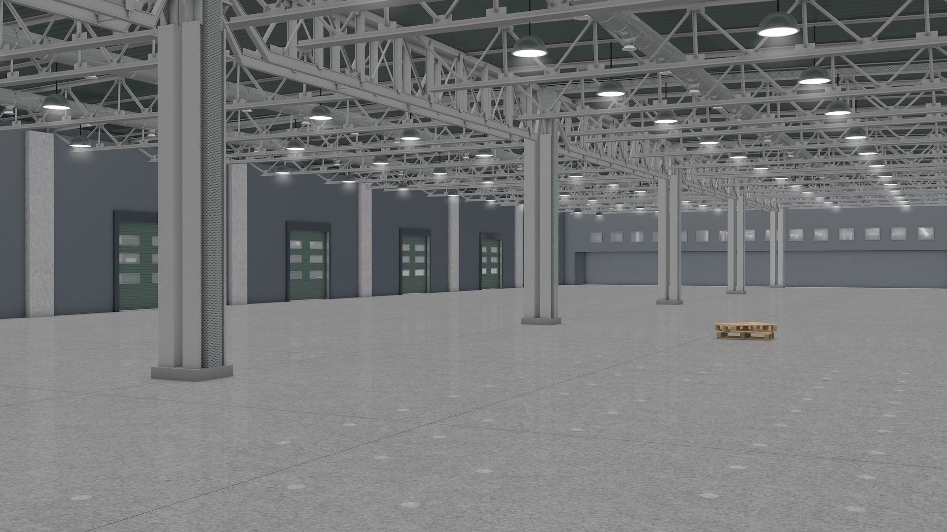 Warehouse Interior with Pallet 3D model_10