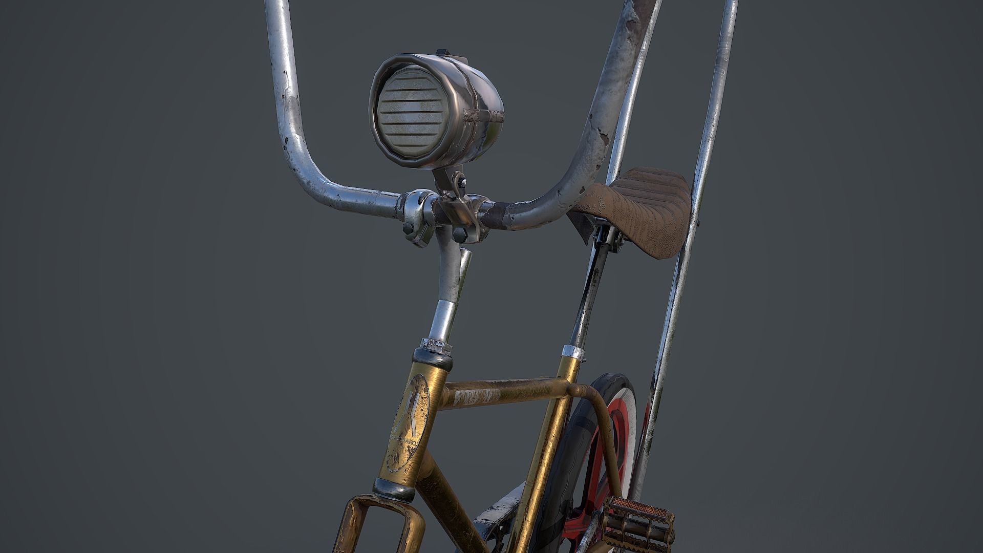 Old Banana Seat Bike - 4K PBR Game Ready Low-poly 3D model_5