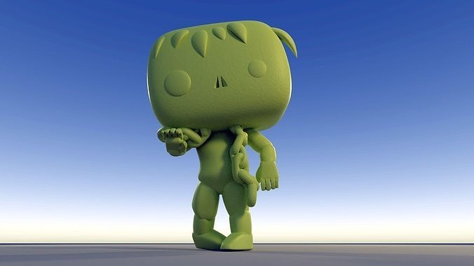 Custom Pop Zombie Living Dead Chained Figure 3D Print 3D print model