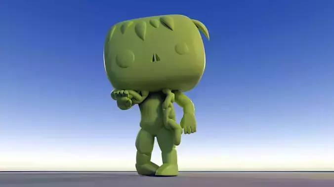 Custom Pop Zombie Living Dead Chained Figure 3D Print 3D print model