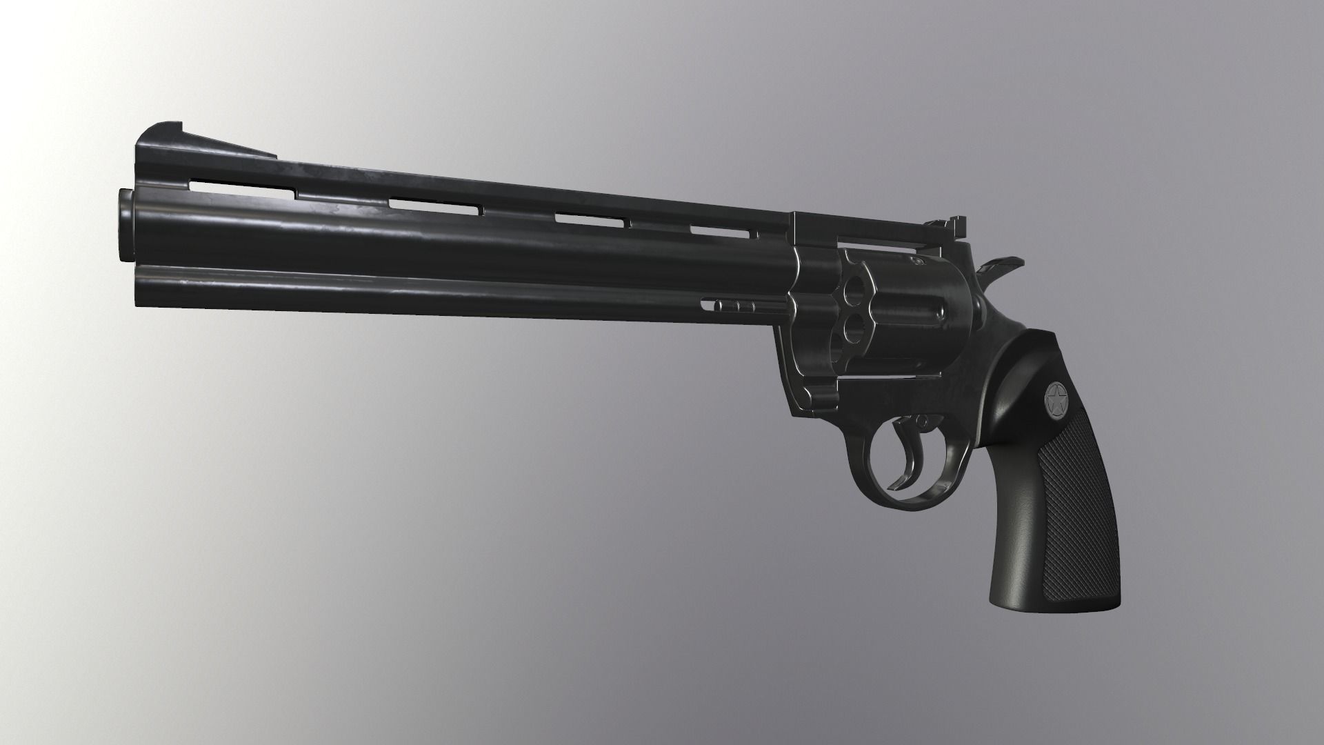 Magnum Pistol 3D Model Low-poly 3D model_8