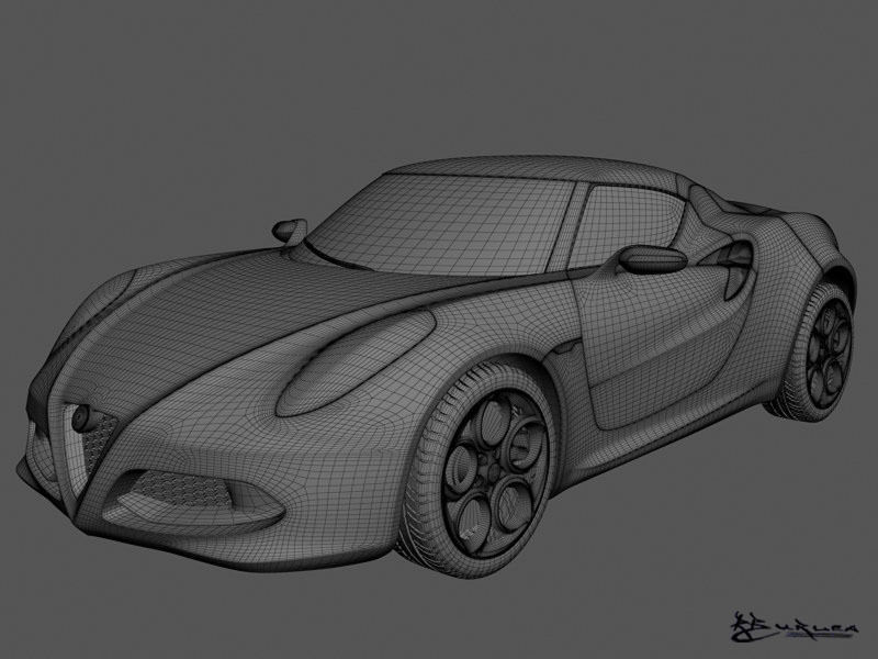 Alfa Romeo 4C Concept 2011 3D model_8