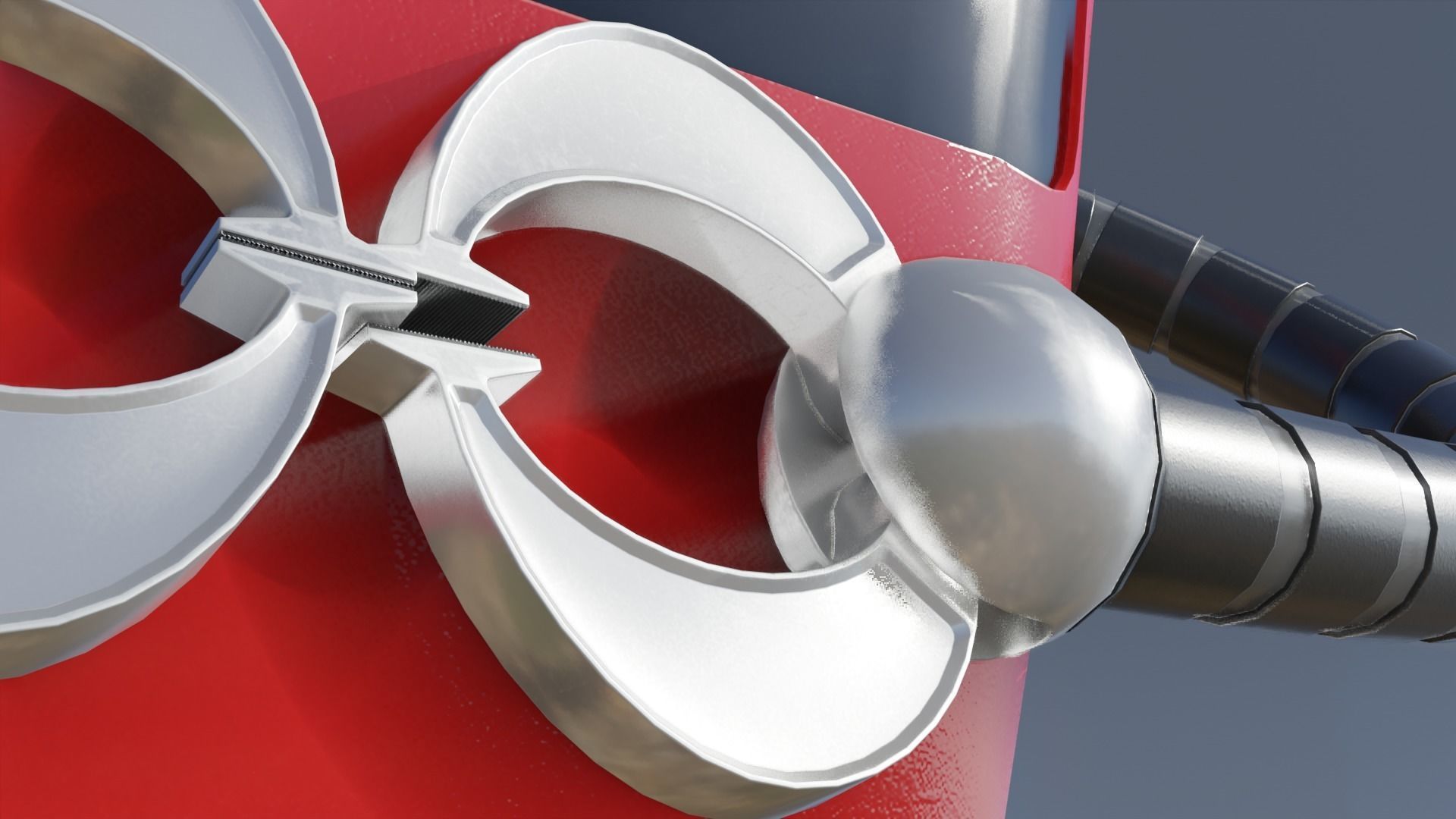 Cartoon Small Futuristic Robot Low-poly 3D model_4