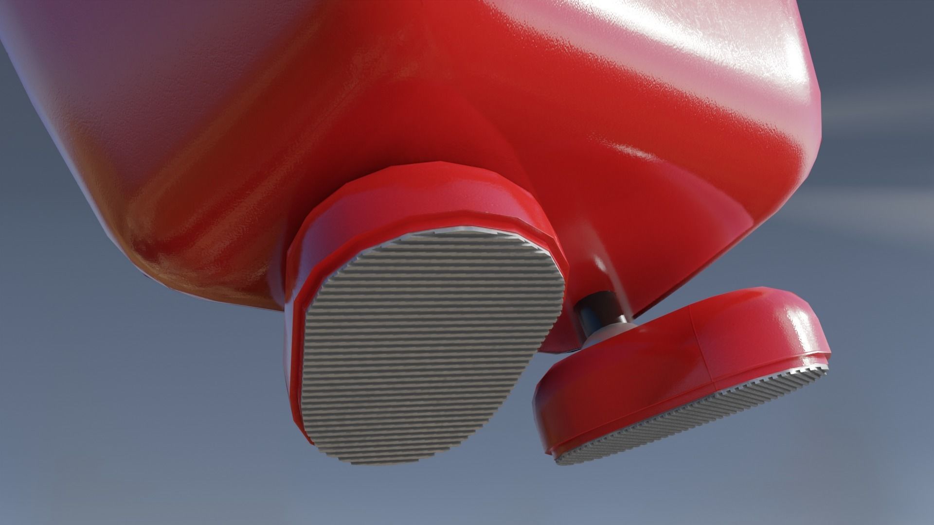 Cartoon Small Futuristic Robot Low-poly 3D model_5