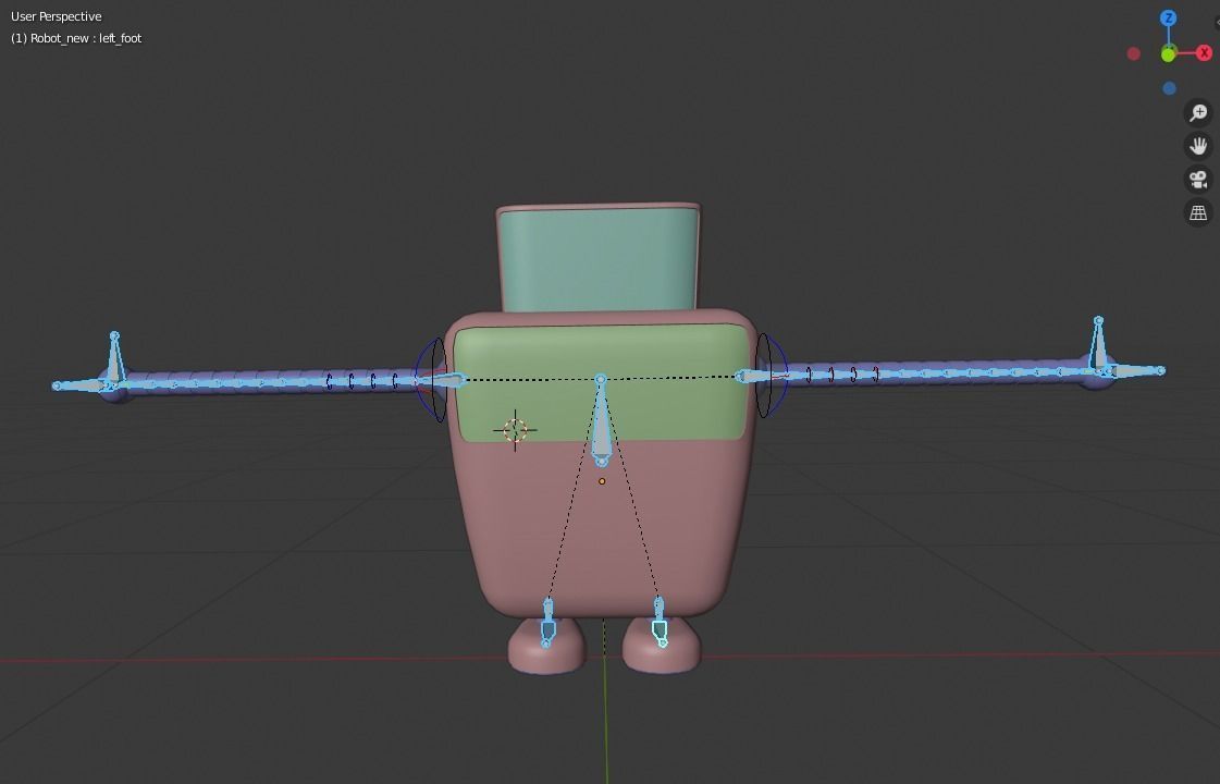 Cartoon Small Futuristic Robot Low-poly 3D model_20