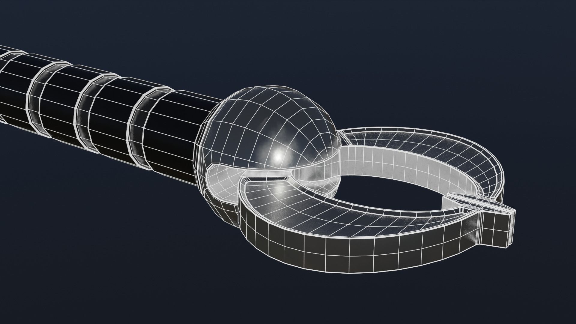 Cartoon Small Futuristic Robot Low-poly 3D model_12