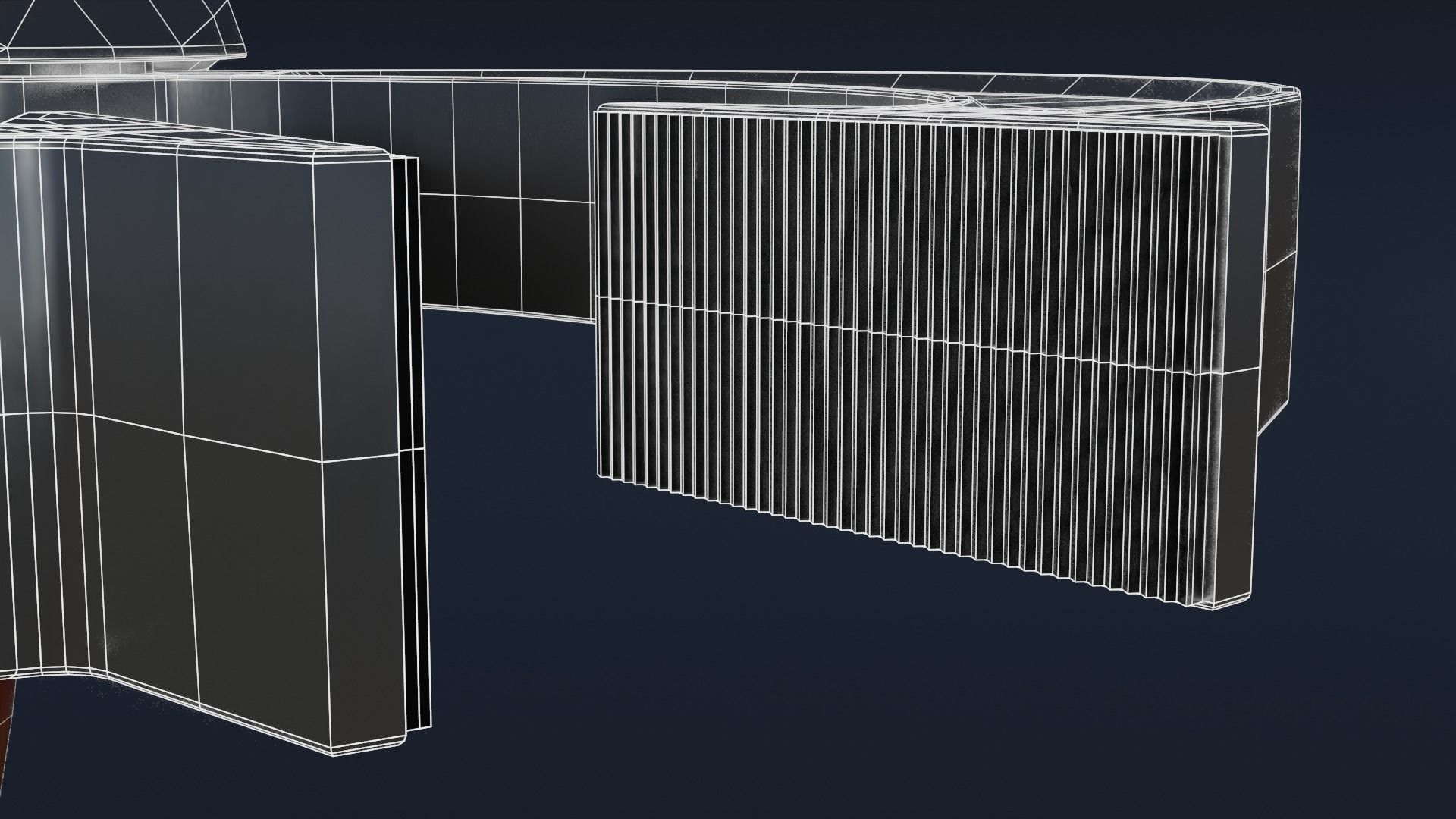 Cartoon Small Futuristic Robot Low-poly 3D model_13