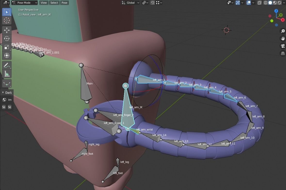 Cartoon Small Futuristic Robot Low-poly 3D model_21