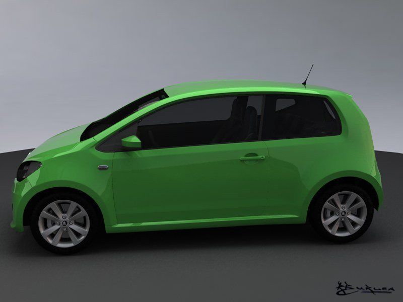 Skoda Citigo 3 doors 2012 3D model_2